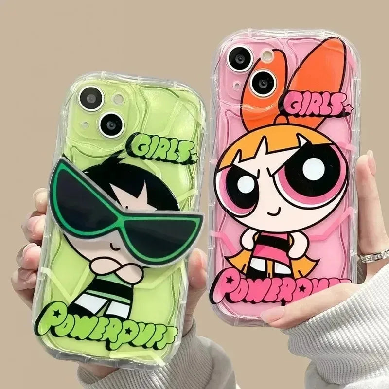 P-Powerpuff Girls Glasses Phone Case For iPhone 11,12,13,14,15,16