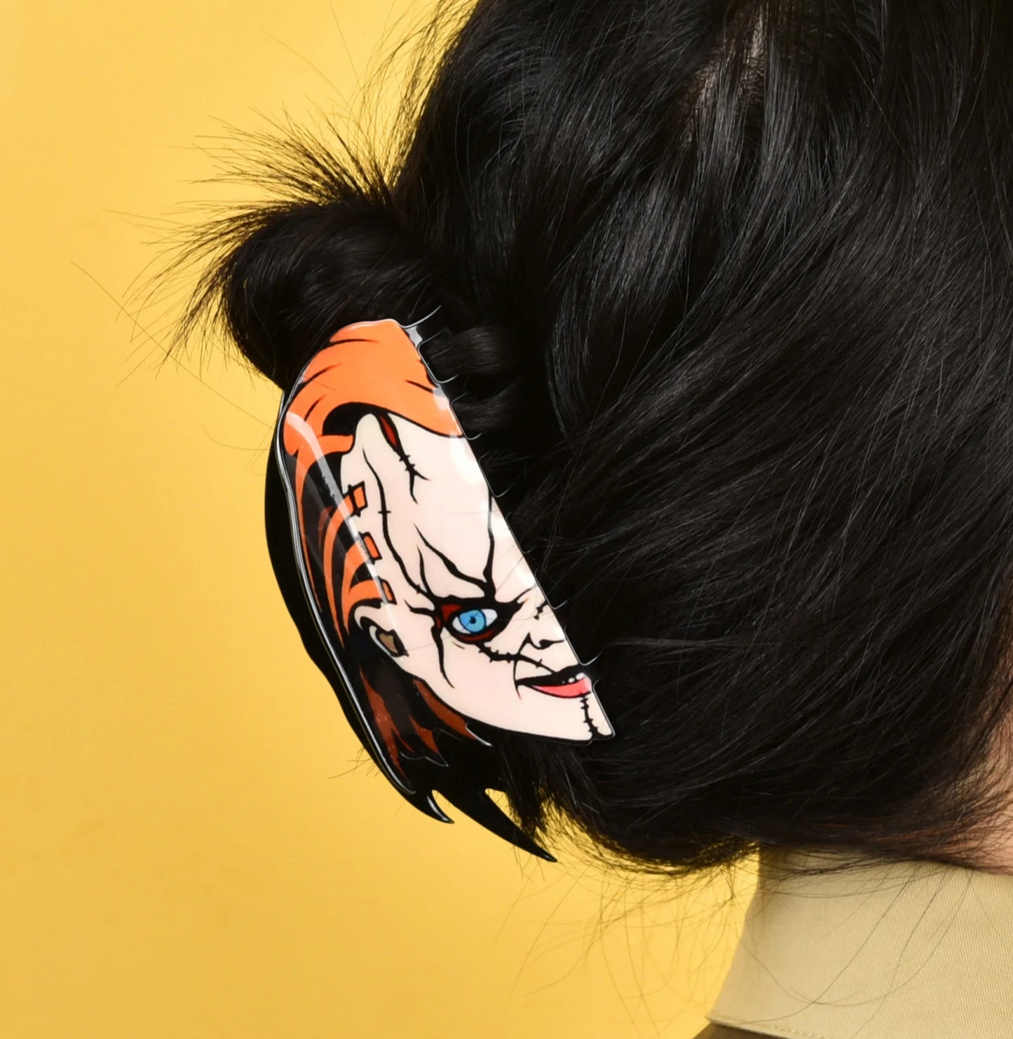 Horror Series half face Hair Claw clips