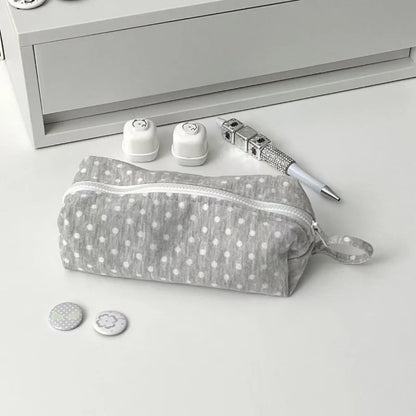 Polka dot Fabric Pencil Bag