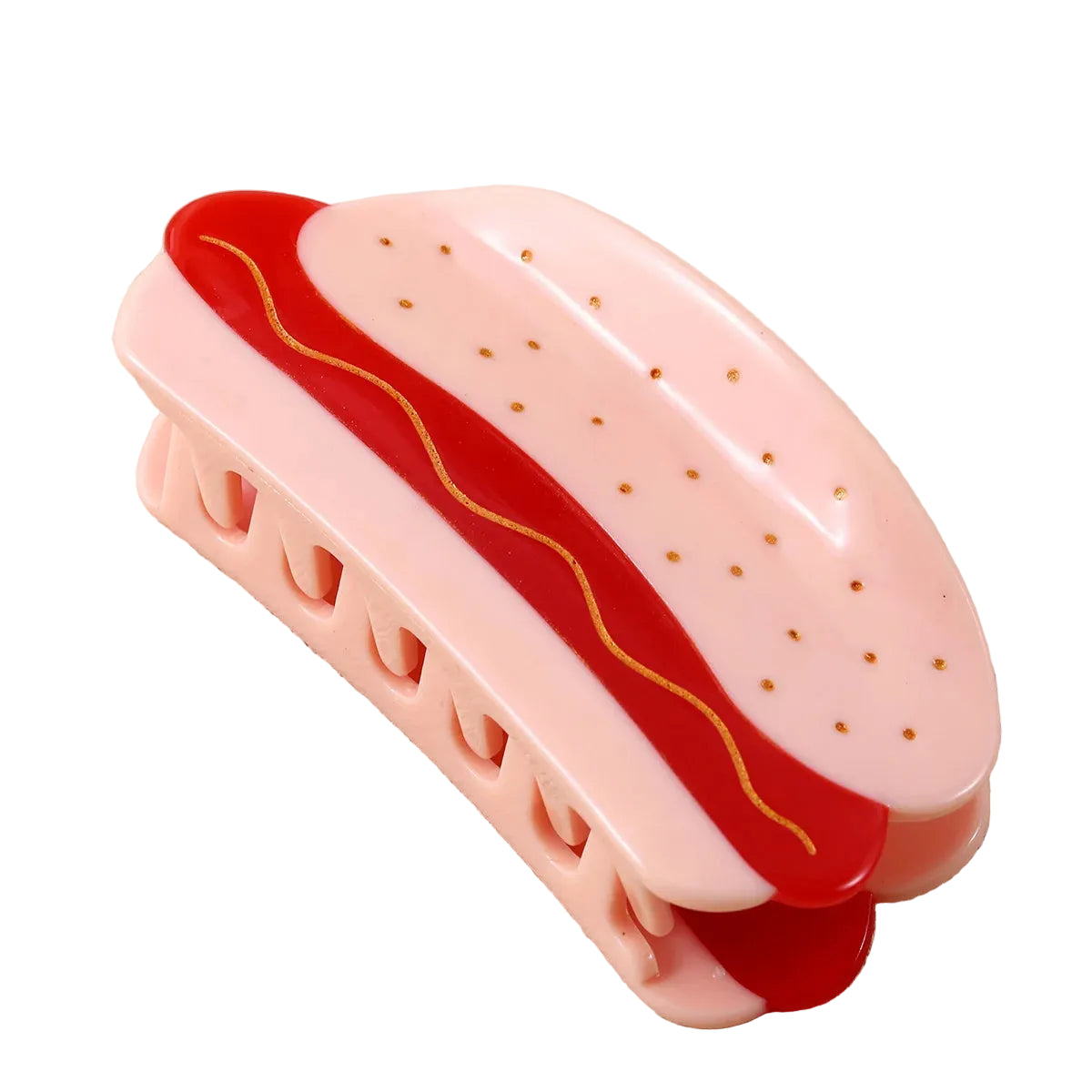 Hot dog hair claw clip