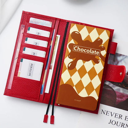 Moterm Firm Pebbled Grain Leather Cherry Red journals