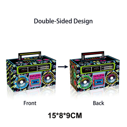 6/12/24pcs 80s 90s Novelty Boombox party Favor Boxes