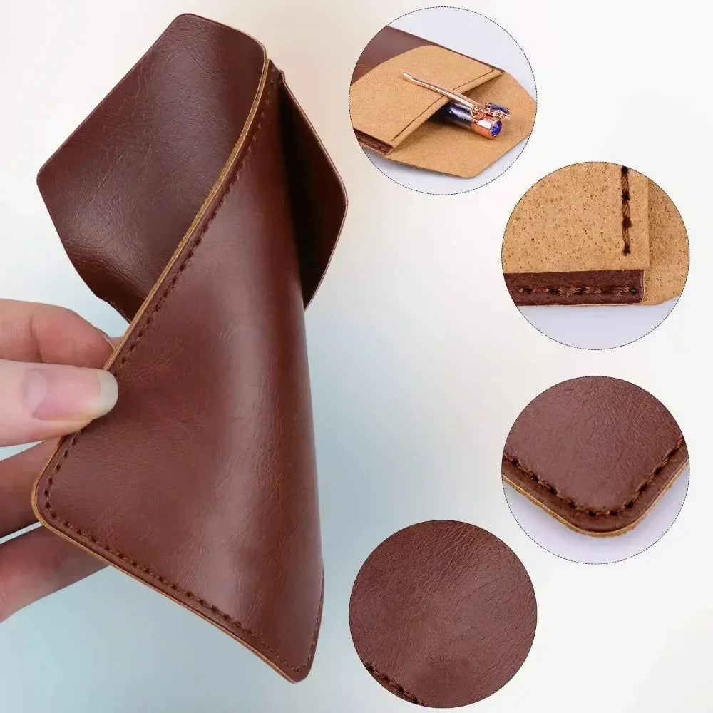 1PC Pocket Protector Leather Pen Pouch Holder