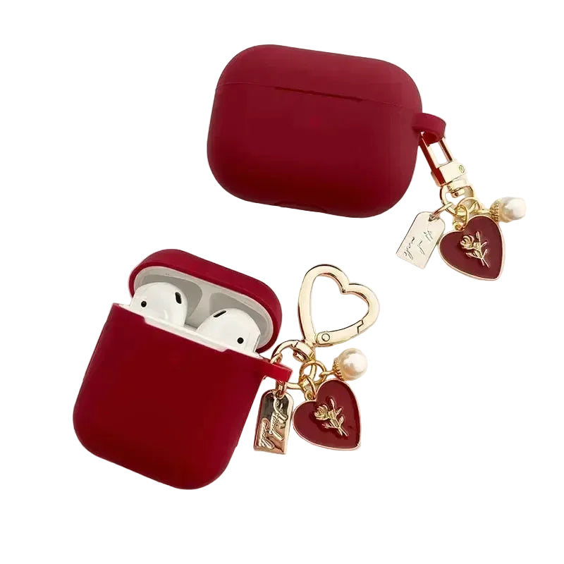 Pearl Love Rose Vintage Airpods Case