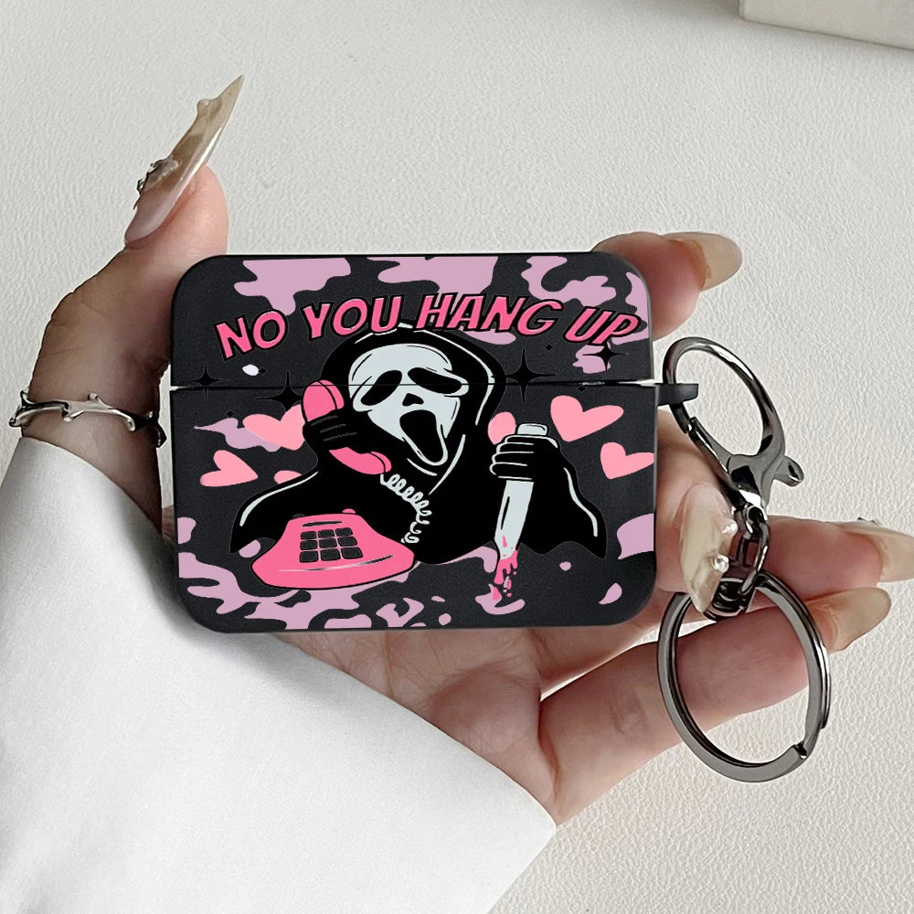 Pink Ghostface Hard Earphone Case for AirPods and Airpod pros