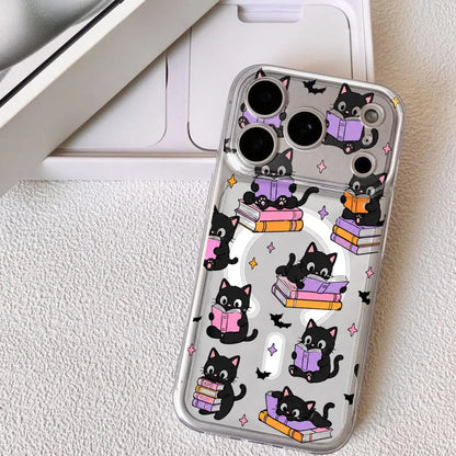 Halloween witchy Magnetic Clear Case For IPhone 11,12,13,14,15,15,16,17