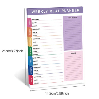 A5 weekly Meal Planner notepad