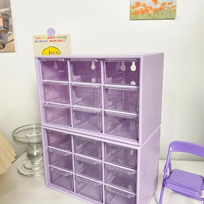 9 Grid Storage Boxes Organizer