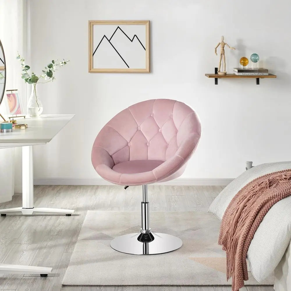 Swivel Velvet Tufted Vanity Chair
