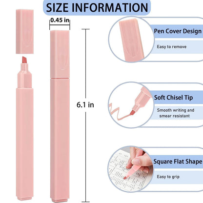 12 Cute Pastel Highlighters Pens