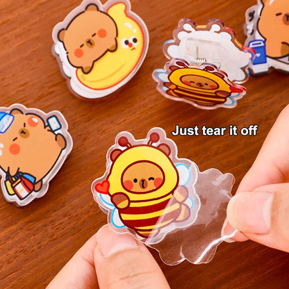 4pcs capybara design Memo Clip