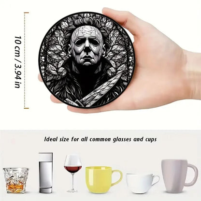 8 pcs horror character themed coasters