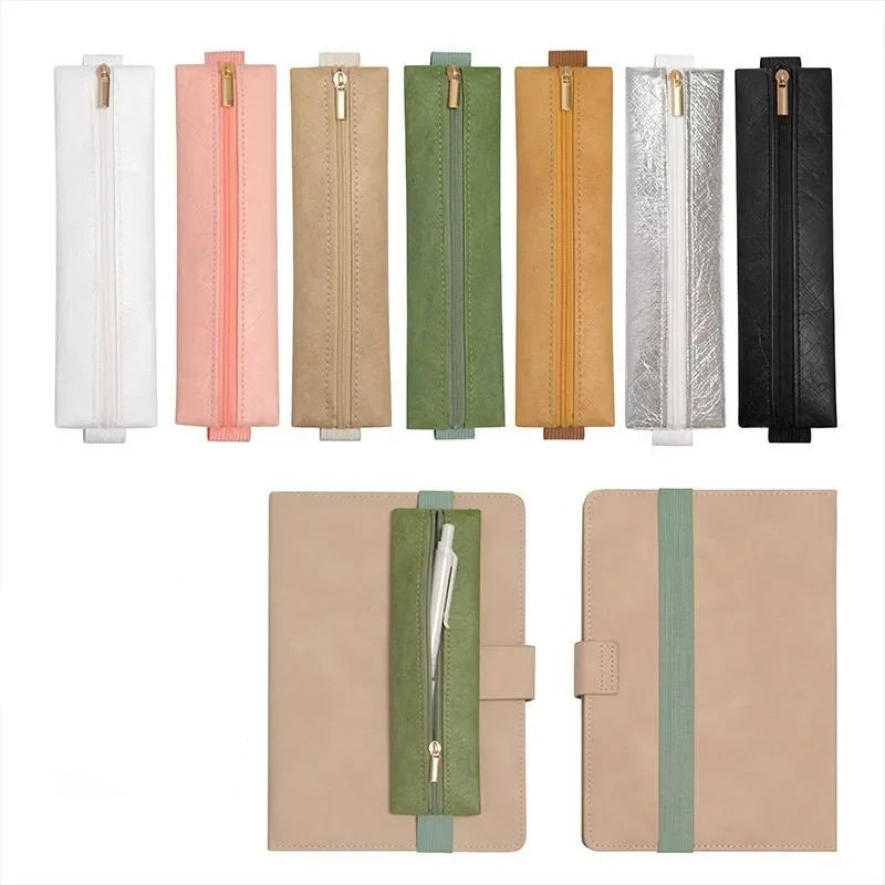 1Pcs Adjustable Elastic Band Pen Holder Pencil Bag