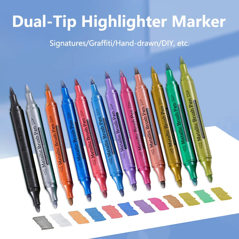 12 Colors Metallic Markers