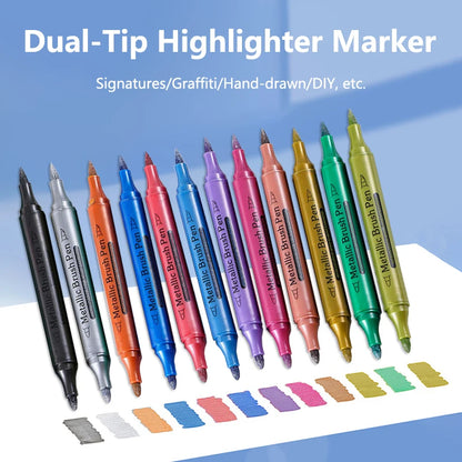 12 Colors Metallic Markers