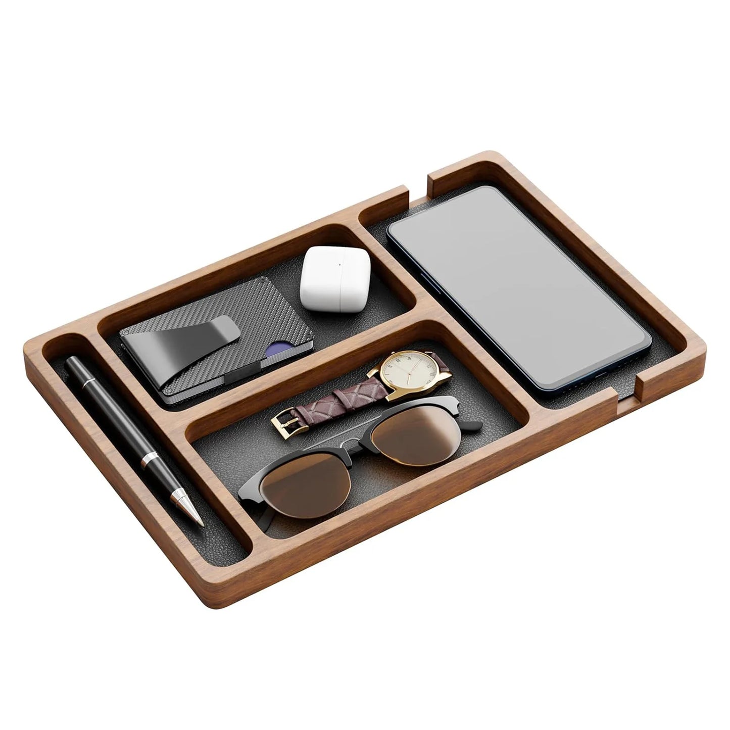 Wooded Office Desktop flat organizer