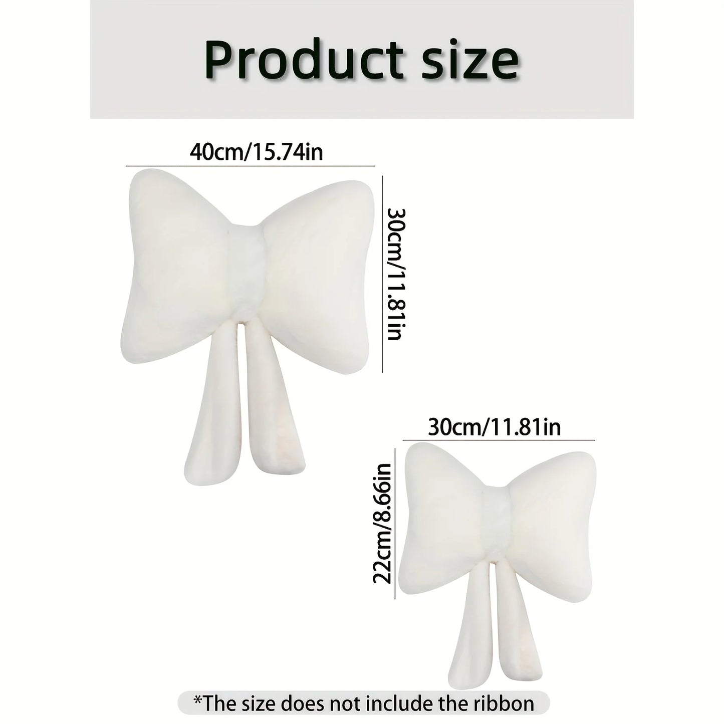 1pc Simple Pink Bow Shaped Pillow