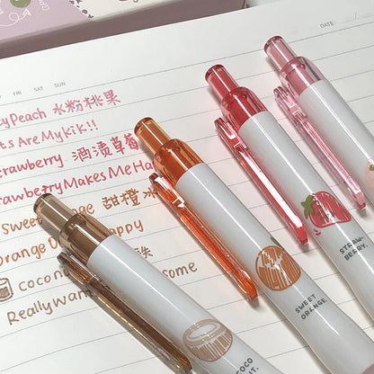 4Pcs Fruit Scent Colored Gel Pens