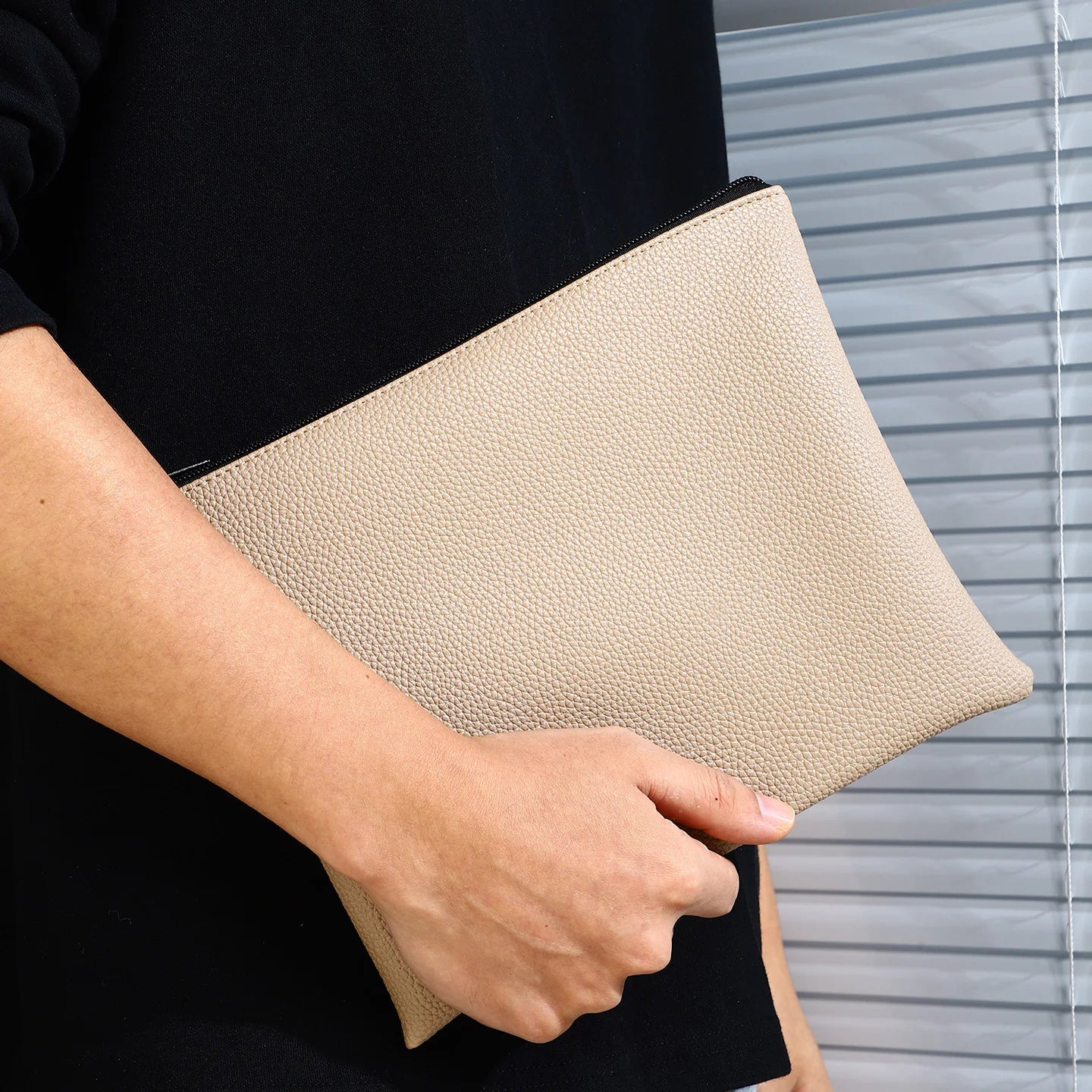 PU File zipper Bag Pouch
