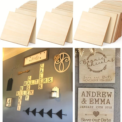 10Pcs 4x4 Wood Squares