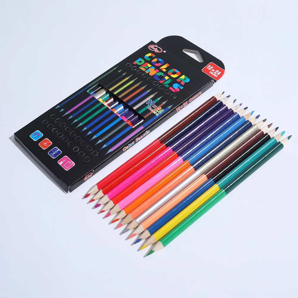 24 Double Headed Color Pencils