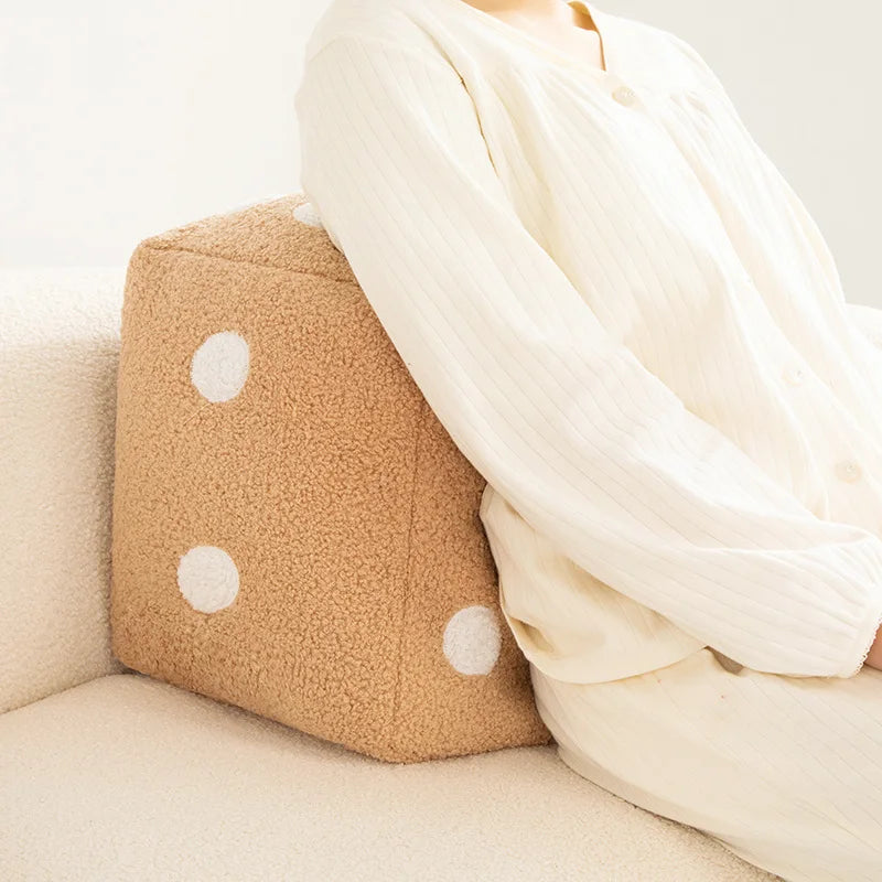 Dice plush pillow