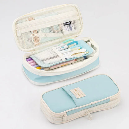 Double Layer Pencil Case Large Capacity pouch
