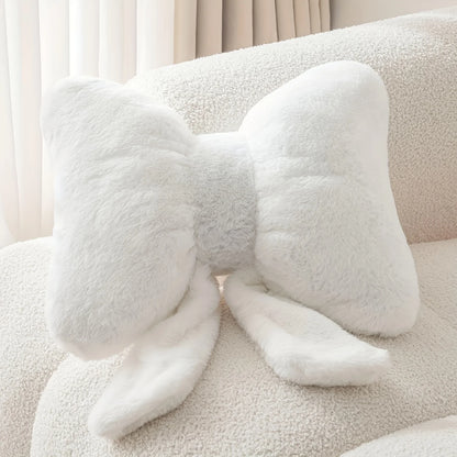 1pc Simple Pink Bow Shaped Pillow