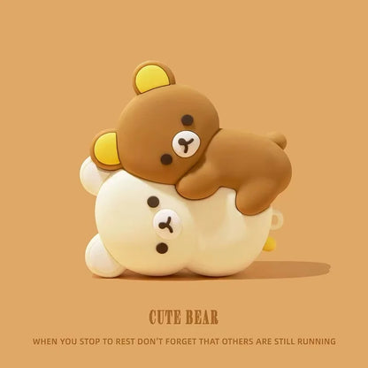 3D Rilakkuma Hug Bear Silicone airPods Earphone Case
