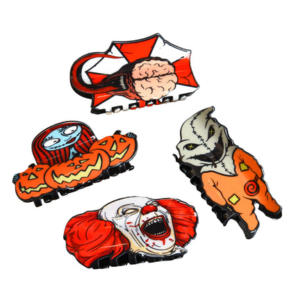 Halloween themed hair claw clip