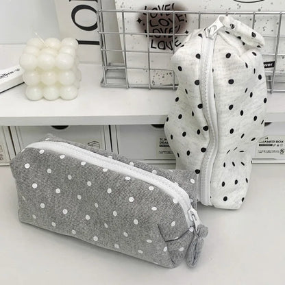 Polka dot Fabric Pencil Bag