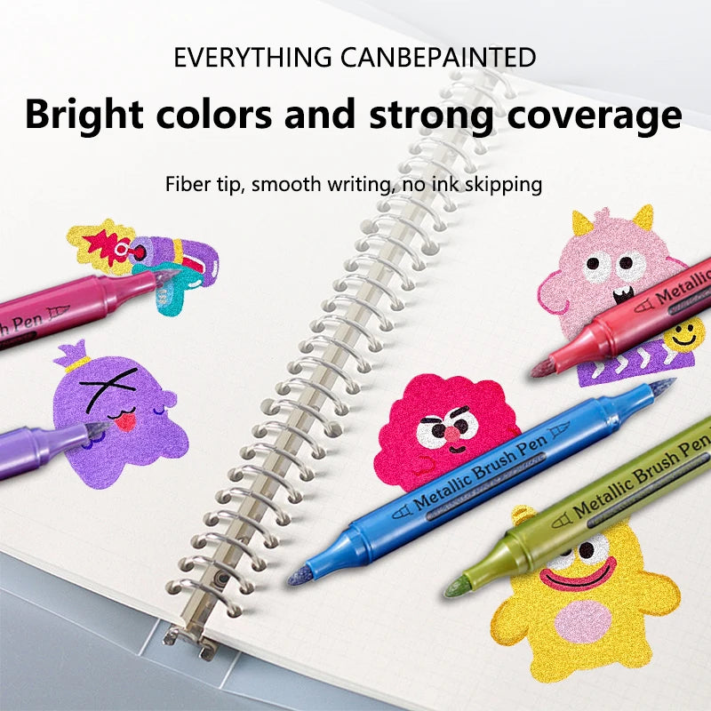 12 Colors Metallic Markers