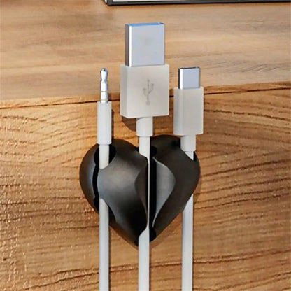 Heart-Shaped Mini Cable Winder Organizers