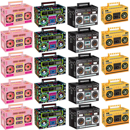 6/12/24pcs 80s 90s Novelty Boombox party Favor Boxes