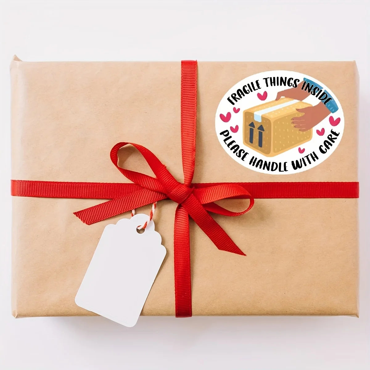 200 fragile business mailing stickers