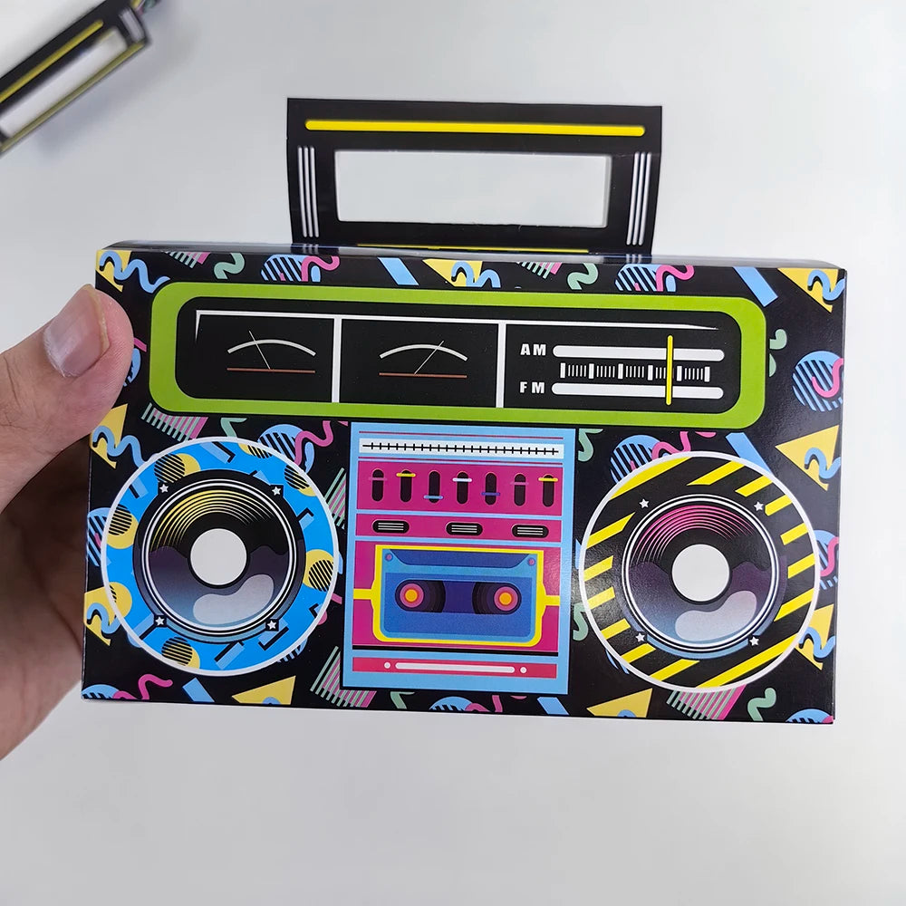 6/12/24pcs 80s 90s Novelty Boombox party Favor Boxes