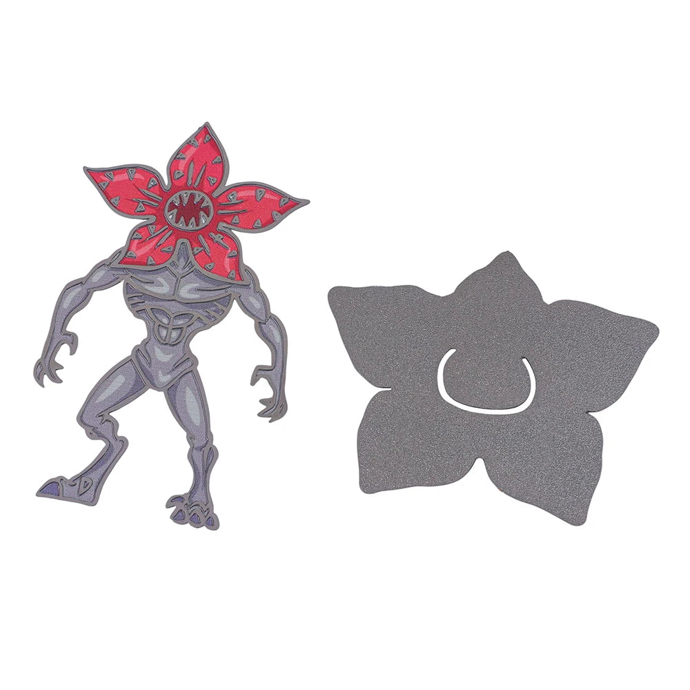 Demogorgon & Flower shaped horror metal bookmarks