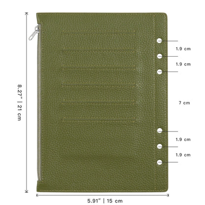 Moterm Zipper Flyleaf for A5 Size Ring Planner