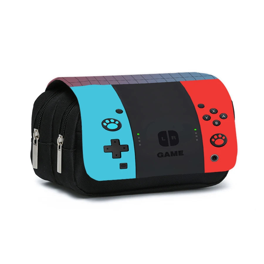 Games Console Double Layered Flip Pencil Case