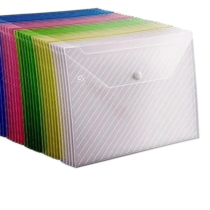 10pcs A4 Transparent Plastic filing Folders