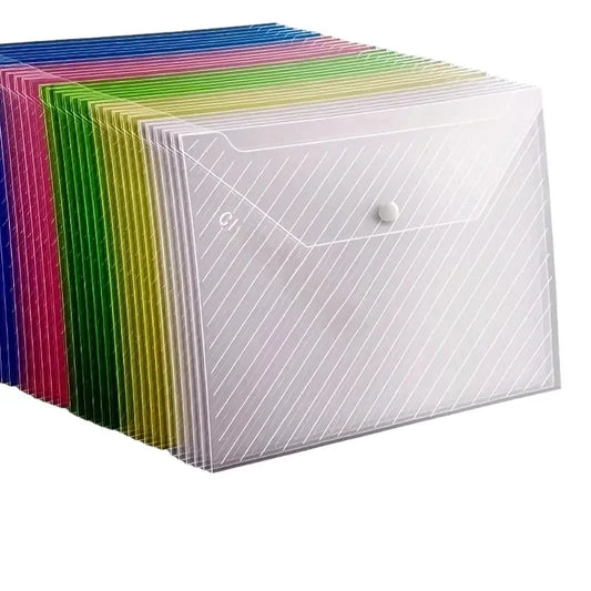 10pcs A4 Transparent Plastic filing Folders