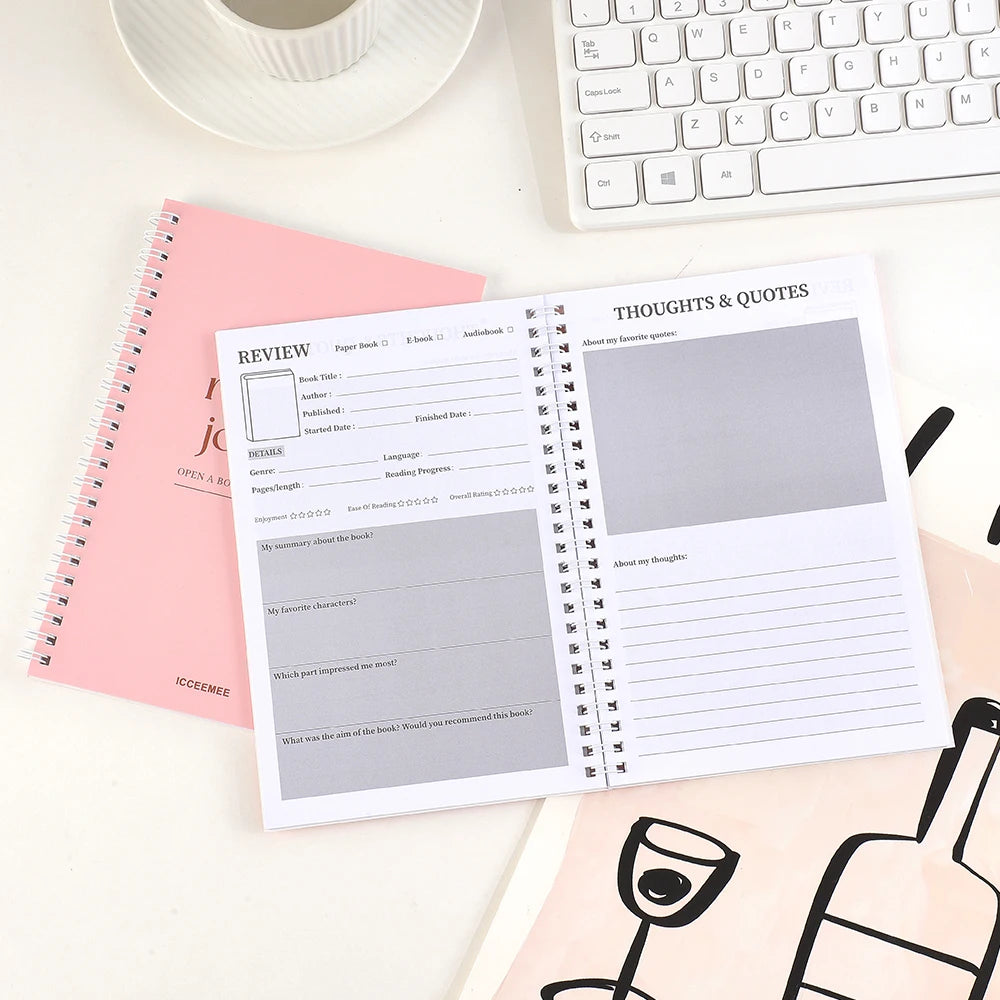 112 Page Reading Log notebook