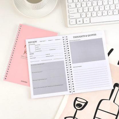 112 Page Reading Log notebook