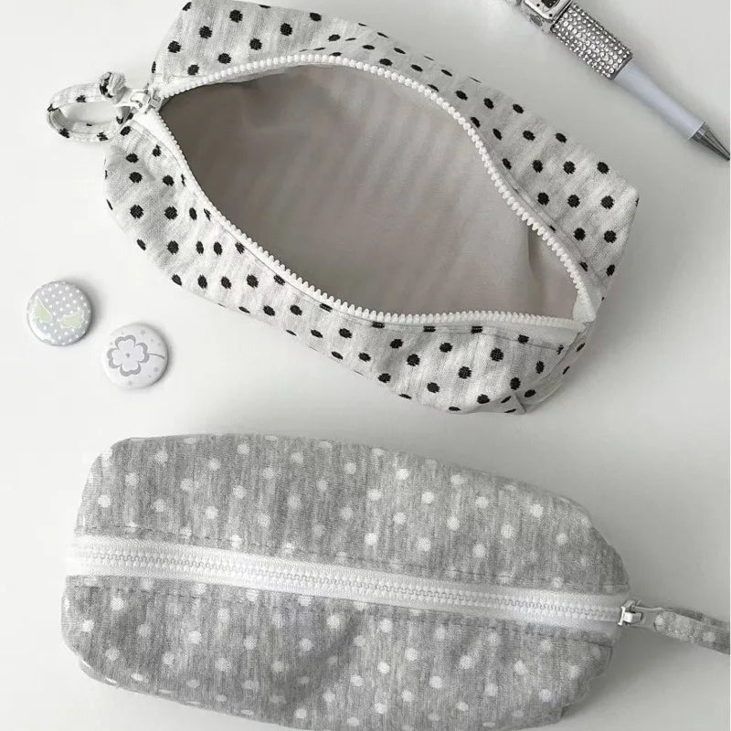 Polka dot Fabric Pencil Bag