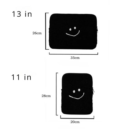 11/13Inch smiley face Plush Laptop Carrying Sleeve case