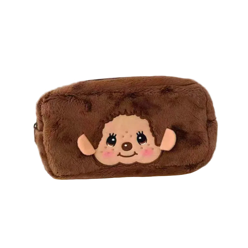 Cartoon Monchhichi Plush Pen Bag