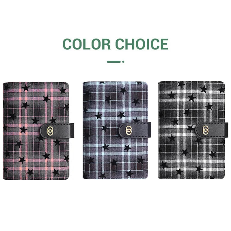 Star Grid Plaid A6 Binder