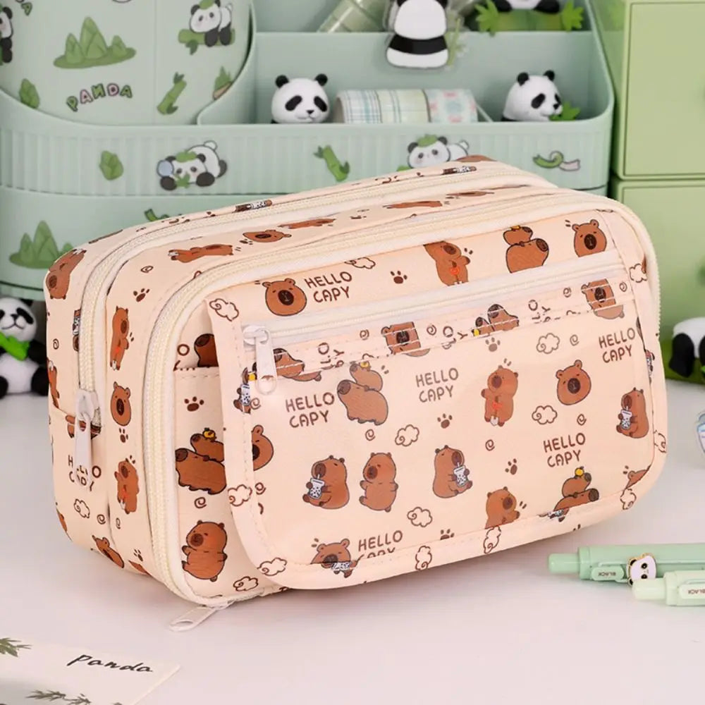 Multi Functional Capybara/Panda Nine-Layer Pencil pouch