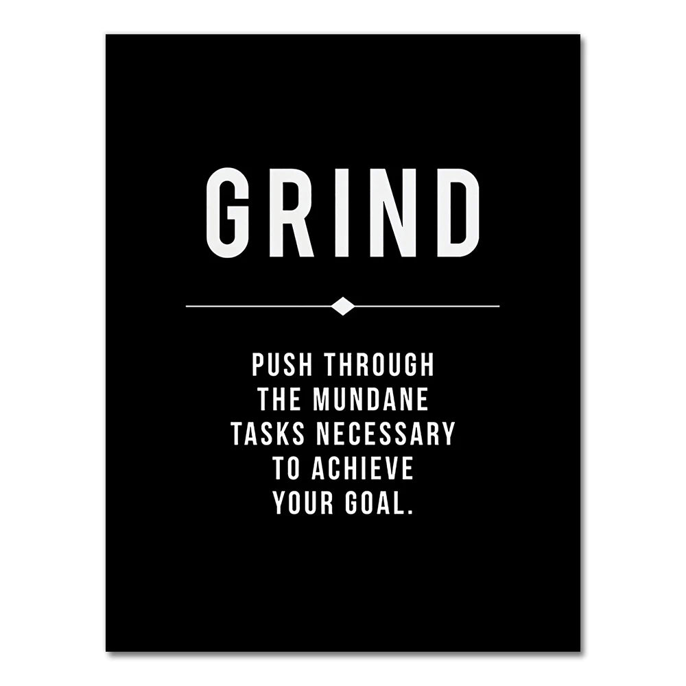 Grind Hustle Success Motivational Posters