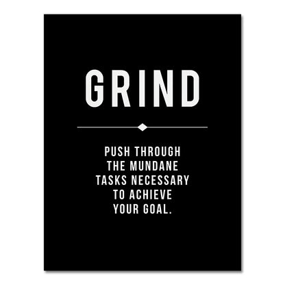 Grind Hustle Success Motivational Posters